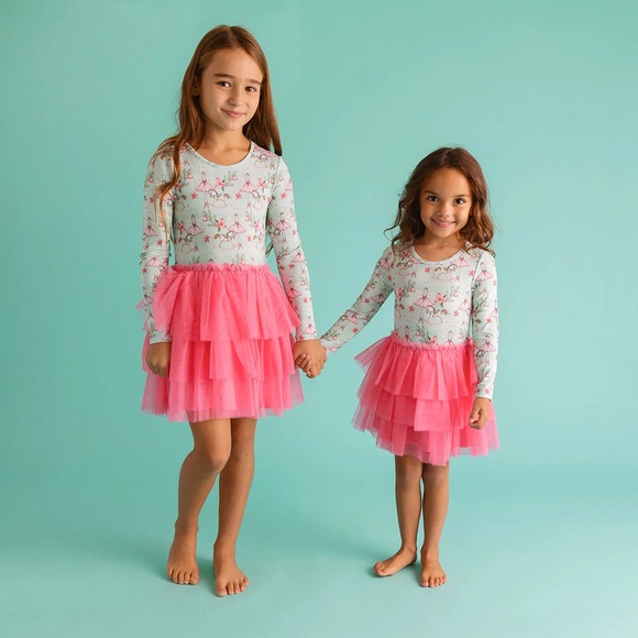 NWT - Posh Peanut - Tulle Tiered Dress - Pattern: Farrah - Size: 10-12 years - Picture 6 of 10